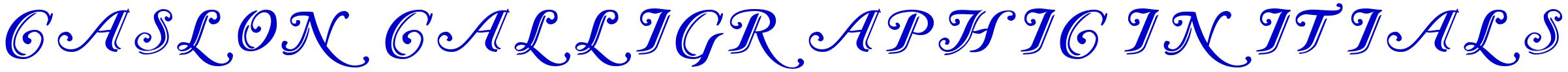 Caslon Calligraphic Initials लिपि